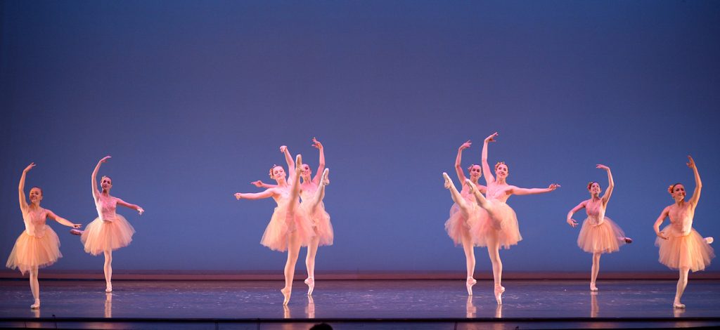 Scene from La Source, dancers on stage