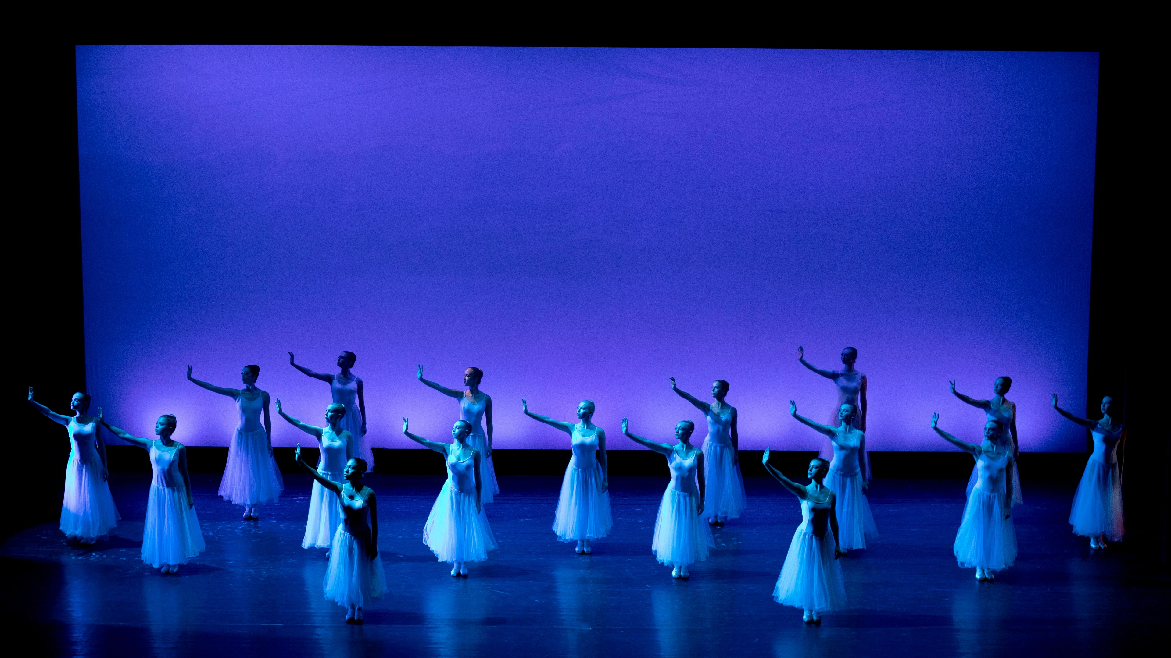 The iconic opening to George Balanchine's "Serenade" performed by City Ballet of San Diego