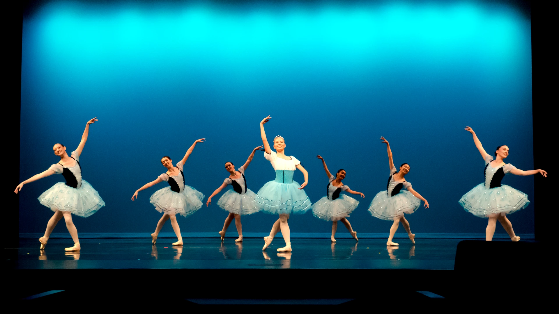 Snow White and her friends from the City Ballet School production of "Snow White," one of the City Ballet of San Diego family ballets